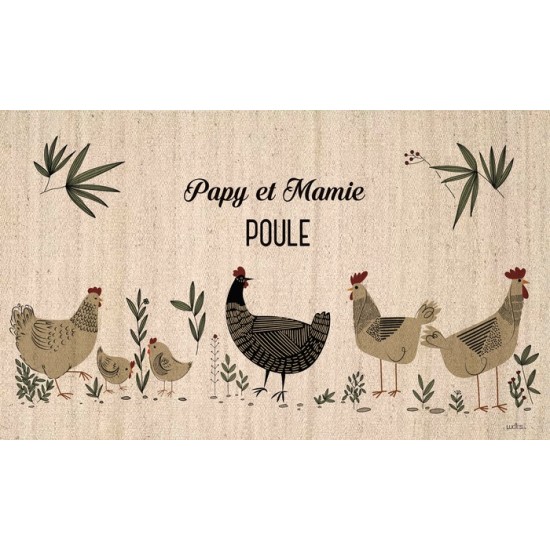 Papy et Mamie Poule - Tapis intérieur Automne...
