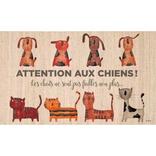 Attention aux chiens - Tapis intérieur Automne...