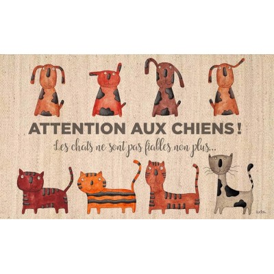 Attention aux chiens - Tapis intérieur Automne...