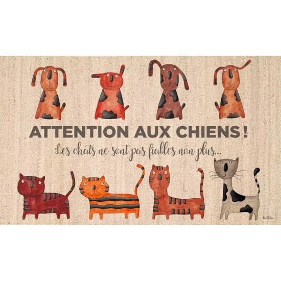 Attention aux chiens - Tapis intérieur Automne -Hiver Arrivage septembre 2026