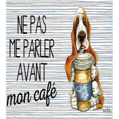 Ne pas me parler avant mon café Lavette suédoise
