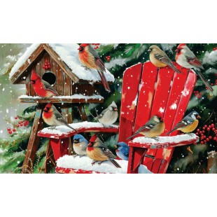 Oiseaux sur chaise Adirondack