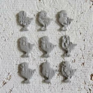 JU2019F9- fimo oiseau gris