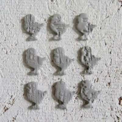 JU2019F9- fimo oiseau gris