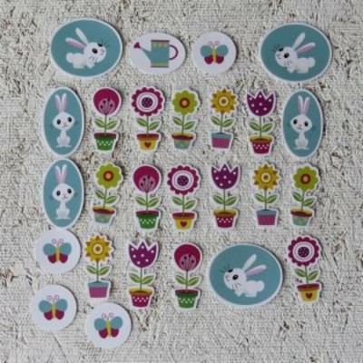 lapin et fleurs