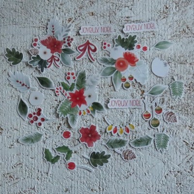 Découpes bouquets et fleurs de Noël