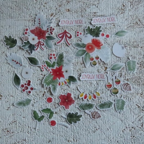 Découpes bouquets et fleurs de Noël