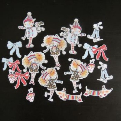 23c105- Découpes personnages hiver