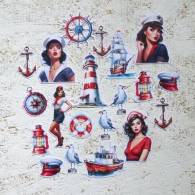23c422- Découpes nautique pin-up