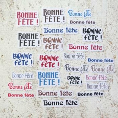 11JAN24D- Découpes souhait bonne fête 
