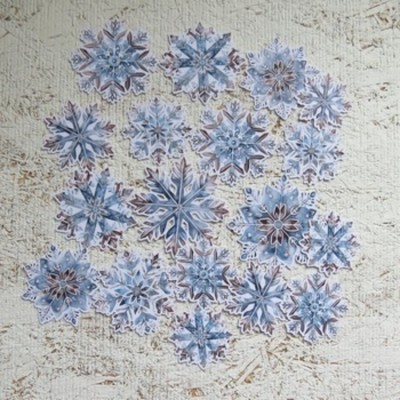 6MAR25D- Flocons bleu