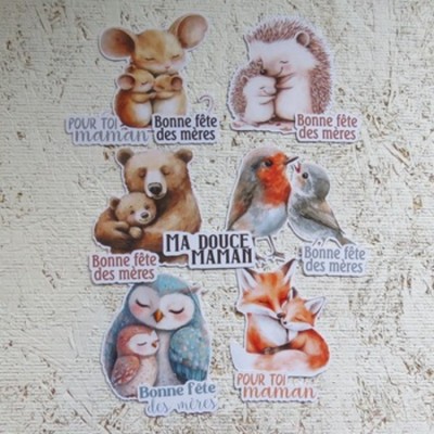 2FMAV25- Découpes animal mère/enfant - Fêtes...
