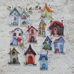 11JU25D- Maisons colorées