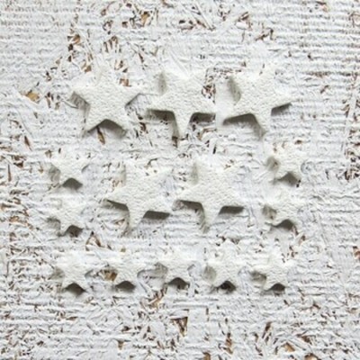 12AO25Fimo- Étoiles blanches (texture sable)