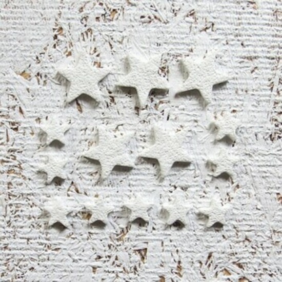 12AO25Fimo- Étoiles blanches (texture sable)