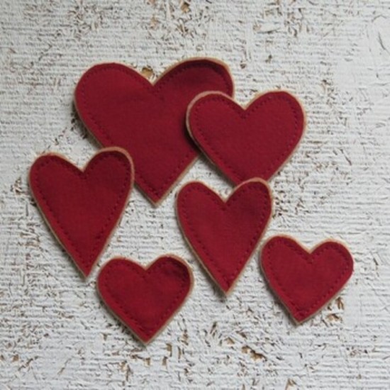 1SEPT25T- Coeur rouge/kraft
