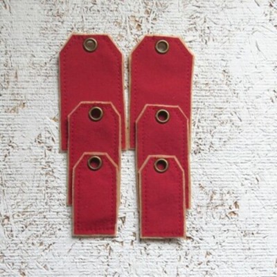 3SEPT25T- Tags rouge/kraft