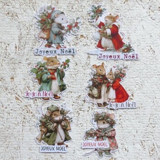 24DEC25D- Souris de Noël vintage