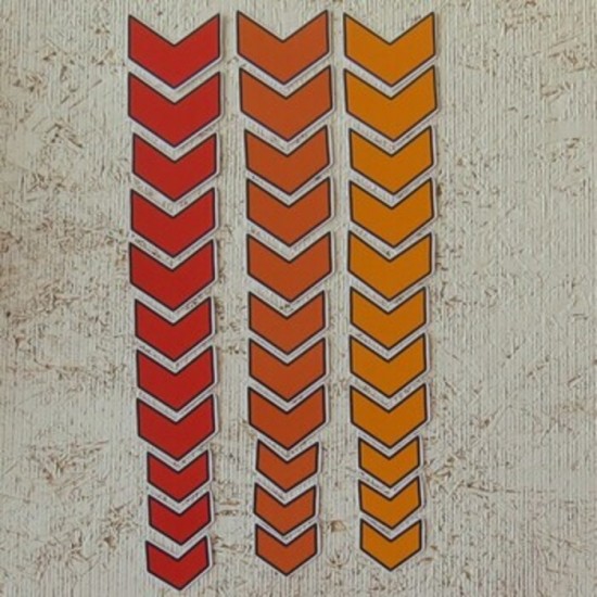 21AV26D- découpes chevrons orangé