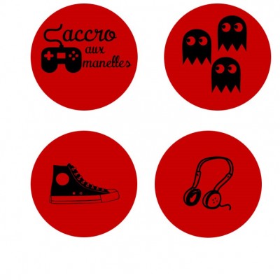 Gros badges- Collection techno