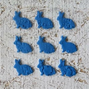 JU2019F20- fimo lapin bleu azur