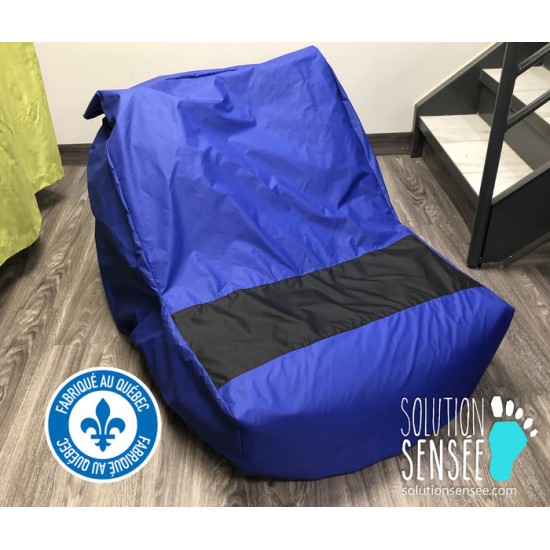 Housse protectrice essuyable et imperméable avec piqué intégré pour sac de pois beanbag en denim et lycra