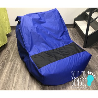 Housse protectrice essuyable et imperméable avec piqué intégré pour sac de pois beanbag en denim et lycra