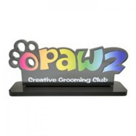 Enseigne en acrylique  ''Creative Grooming Club'' Club de toilettage Créatif - Opawz