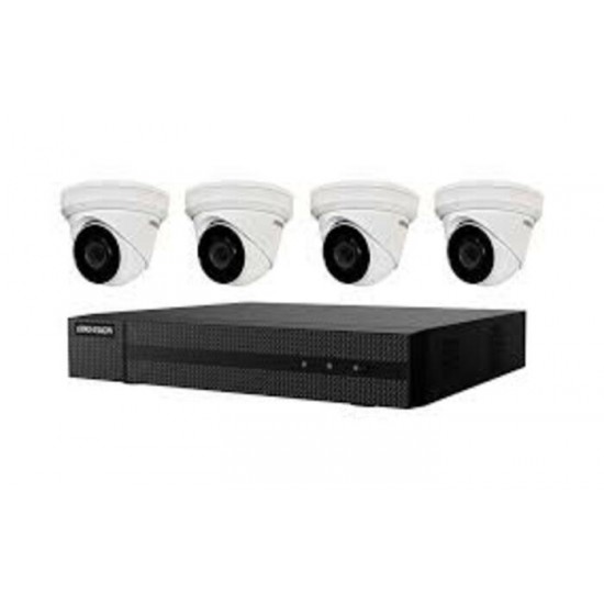 Ensemble 4K Hikvision à 4 canaux avec 4 caméras réseaux de 4MP, HDD 1To EKI-K41T44