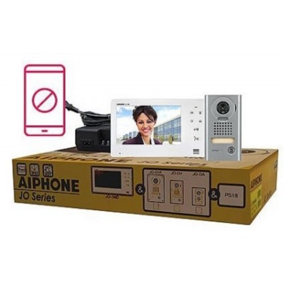 Aiphone JOS-1F Entry Security Intercom Box Set avec station de porte encastrée anti-vandalisme, vidéo 7 ", comprend JO-DVF, JO-1MD, PS-1820UL