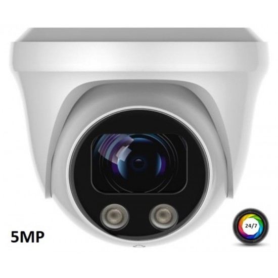 Caméra 5MP Couleur 24hrs, multi-format, lentille 2.8mm