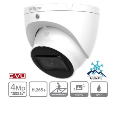 Dahua N484L62A, (1) NVR 4K 8 ports PoE, (6) caméra IP 4MP, vision nuit 100ft, lentille fixe 2.8mm, blanc