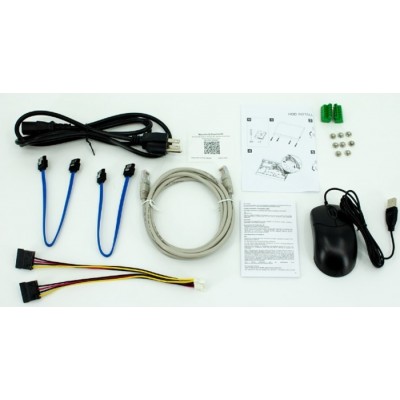 Dahua N484L62A, (1) NVR 4K 8 ports PoE, (6) caméra IP 4MP, vision nuit 100ft, lentille fixe 2.8mm, blanc