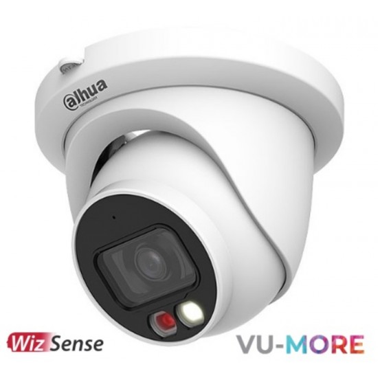 Caméra Dahua IP 4MP N42DJS2, vision nuit couleur, fente carte microSD, micro intégré, lentille fixe 2.8mm