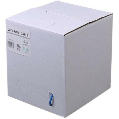 Câble réseau CAT6 bleu boîte dévidoir 1000 pi.