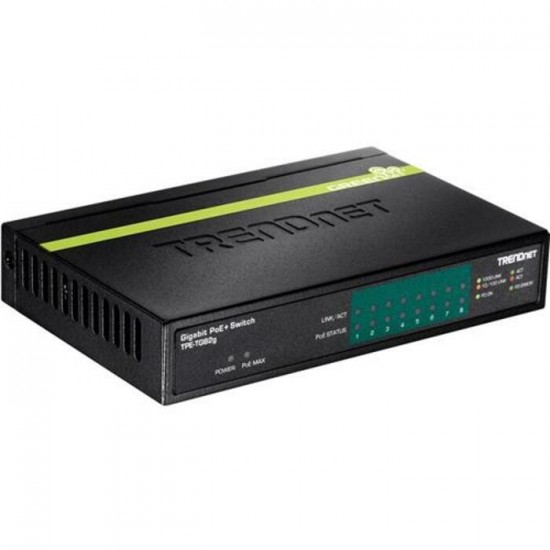 Switch TRENDnet 8 ports PoE+ Gigabit 61W total