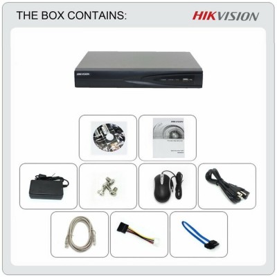 Enregistreur Hikvision NVR, 4CH, HDD 2TB inclus, PoE intégrés, Garantie 3ans