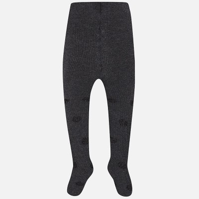 Collant à pois gris charcoal Mayoral