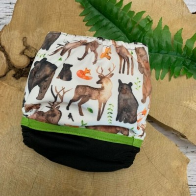 Couche lavable à poche Lya Forêt (7-35 lbs)