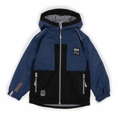 Manteau mi-saison bleu et noir Nanö 