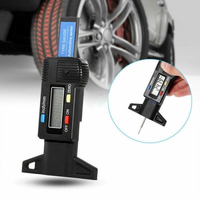 Tire Tread/Brake Pad Shoe Digital Depth Measure Gauge  Caliper LCD Display 