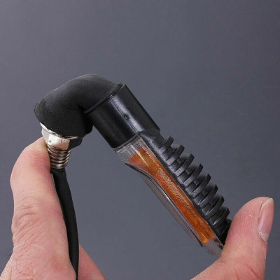 Front And Rear Amber Bendable Motorcycle Turn Signal Indicator Blinker Led Light Set
