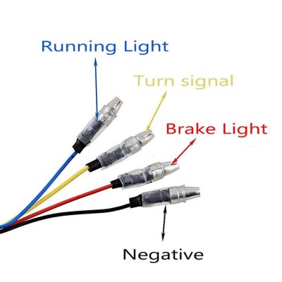 Universal Motorcycle LED Amber Lamp Rear Turn Signal Brake lights Indicators