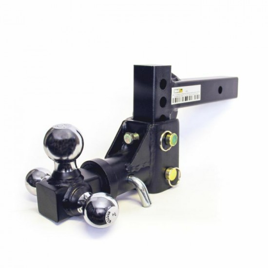 ADJUSTABLE TRI-BALL MOUNT 2'' X 2'', ROUND SHANK...