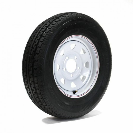 RADIAL TIRE 175/80R13 6 PLY 1360 LBS AND RALLY RIM...