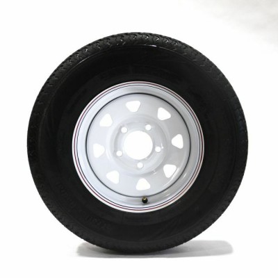 RADIAL TIRE 175/80R13 6 PLY 1360 LBS AND RALLY RIM 5 HOLES STERLING