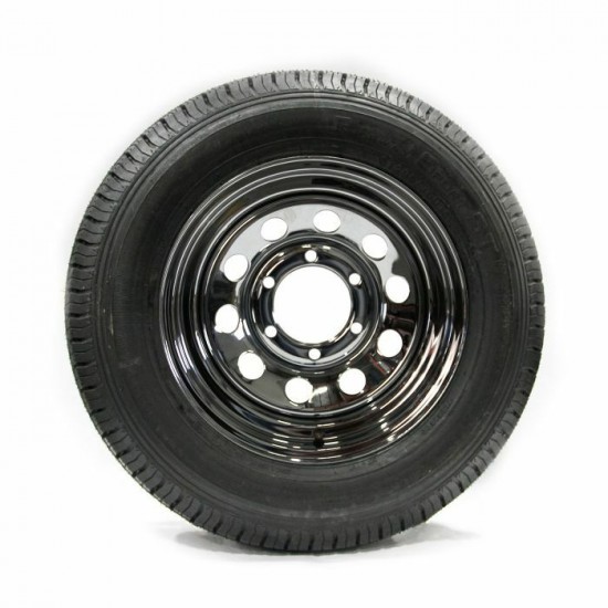 TIRE 225/75D15 8 PLY 2540 LBS AND CHROME RIM 6...