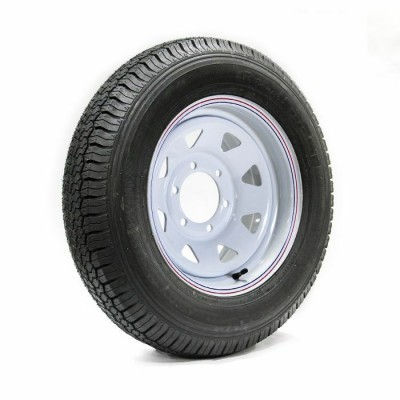 TIRE 225/75D15 8 PLY 2540 LBS AND RALLY RIM 6 HOLES VAIL SPORT