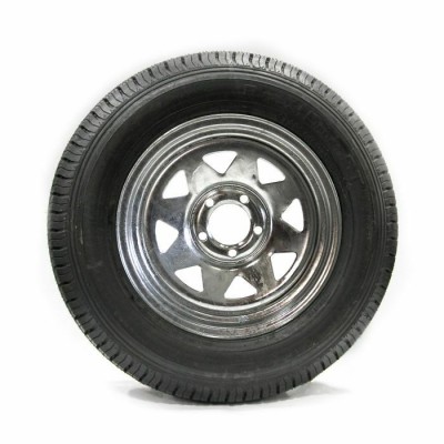 TIRE 225/75D15 8 PLY 2540 LBS AND GALVANIZED RIM 5 HOLES VAIL SPORT