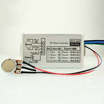 12V 24V 20A Max PWM DC Motor-Heated Hand Grips Thumb Heating Variable Controller 25kHz Switch